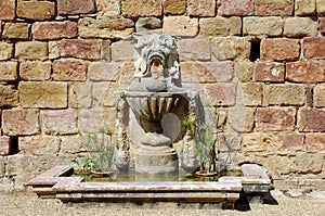 Fountain in Fontfroide abbey