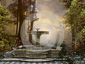 Fountain in the forest