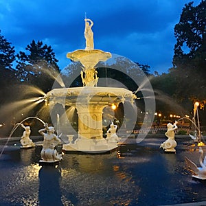 Fountain in Forsyth Park, Savannah