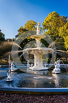 Fountain at Forsyth Park, in Savannah, Georgia.