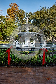Fountain in Forsythe Park photo