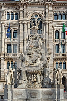 Fountain of the four continents at the Piazza della Unit photo