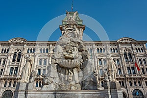 Fountain of the four continents at the Piazza della Unit photo