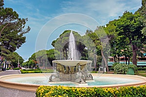 fountain of the four horses in Rimini Italy photo