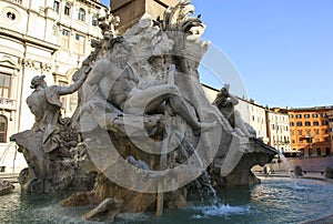 Fountain of the Four Rivers Fontana dei Quattro Fiumi in Piazz