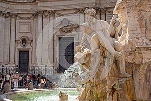 Fountain of the Four Rivers is fountains in Rome, Piazza Navona. Built in 1648-1651