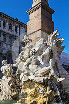 Fountain of the four Rivers, Rome