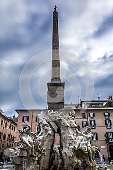 Fountain of the Four Rivers in Rome