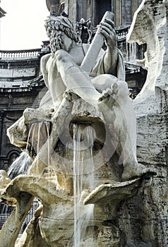 Fountain of the Four Rivers, Rome photo