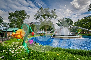 Fountain at Franklin Square, in Philadelphia, Pennsylvania