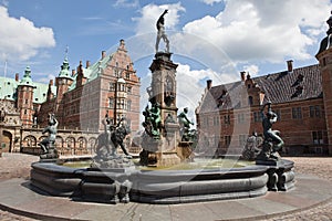 Fountain on Frederiksborg castle