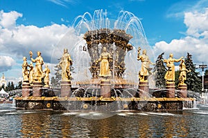 Fountain Friendship of nations in Moscow, Russia