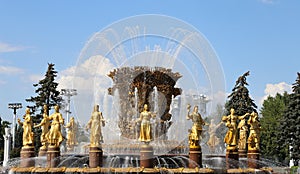 Fountain Friendship of Nations-- VDNKH (All-Russia Exhibition Centre), Moscow, Russia