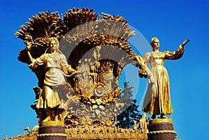 Fountain friendship of people VDNKH Moscow, Russia