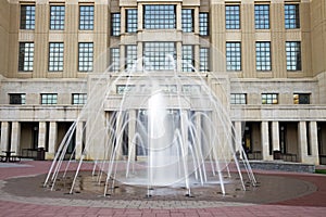 Fountain in front of courthouse in Lexington