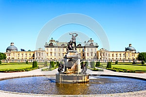 Fountain in front of Drottningholms slott (royal palace)