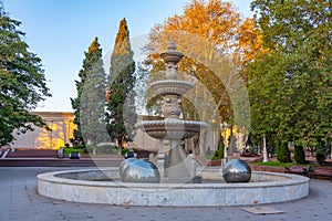 Fountain in Ganja town in Azerbaijan