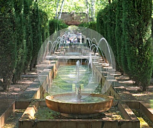 Fountain in the gardens of Hort del Rei photo