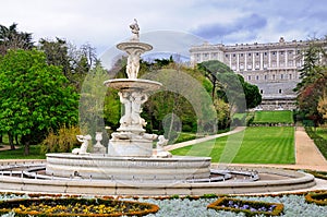 Fountain in Gardens of the Royal Palace, Madrid