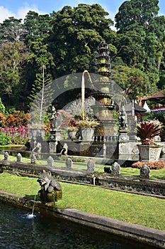 Fountain and gardens of Tirtagangga Water Palace