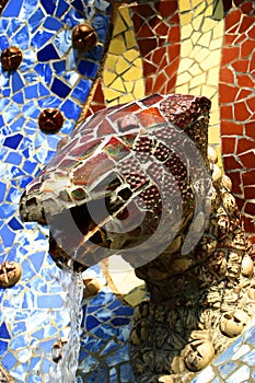Fountain by Gaudi photo