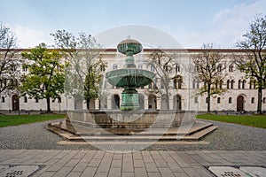 Fountain at Geschwister-Scholl-Platz (Scholl Siblings Square) - Munich, Bavaria, Germany photo