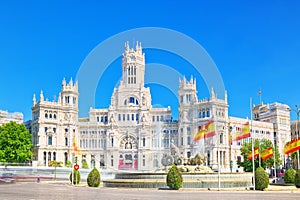 Fountain of the Goddess Cibeles and Cibeles Center or Palace of photo