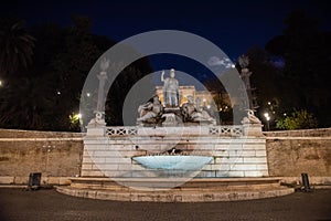 Fountain of the Goddess of Rome in Rome, Italy