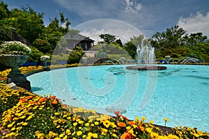 The fountain. Gora Park. Gora. Hakone, Kanagawa. Japan photo