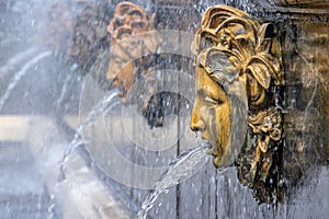 Fountain head in Peterhof, Sankt Peteresburg gargoyle