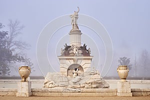 Fountain of Hercules and Ateneo in Aranjuez. Madrid. Spain photo