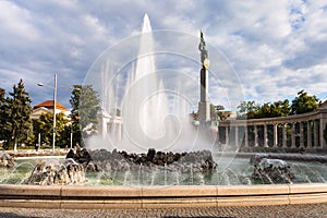 Fountain and Heroes Monument of the Red Army