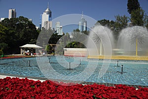 Fountain in Hong Kong Park