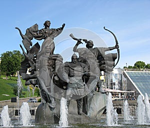 Fountain on Independence Square in Kiev