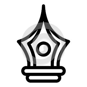 Fountain ink pen icon, outline style