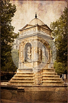 Fountain of innocents in Paris, France