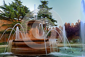 Fountain inside the fortified walls