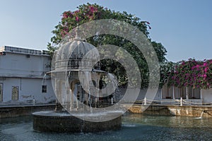 Fountain inside mughal garden