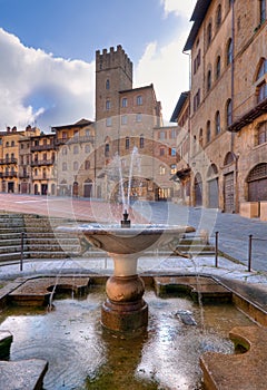 Fountain and Italian Piazza