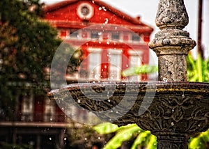 Fountain in Jackson Square Close Up