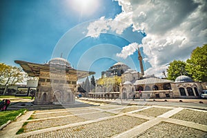 Fountain and Kilic Ali Pasa Mosque at Tophane