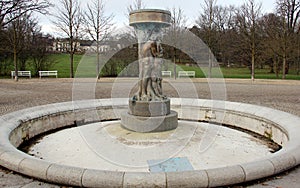 Fountain of Knowledge in the Chestnut Roundel in Kurpark, Bad Nauheim, Hesse, Germany