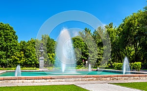 Fountain at Kyrgyz National Opera and Ballet Theater in Bishkek