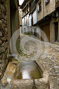 Fountain in La Alberca, Salamanca photo