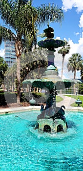 Fountain in Lake Eola Park