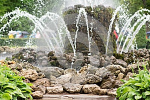 Fountain in a Landscape Park
