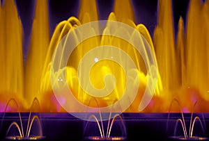 Fountain lights in Barcelona