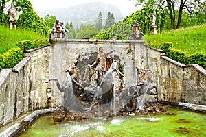 Fountain in the Linderhof Palace.