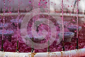 fountain with malbec water originating in the province of Mendoza Argentina