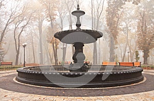 Fountain in Mariinsky Park in Kiev photo